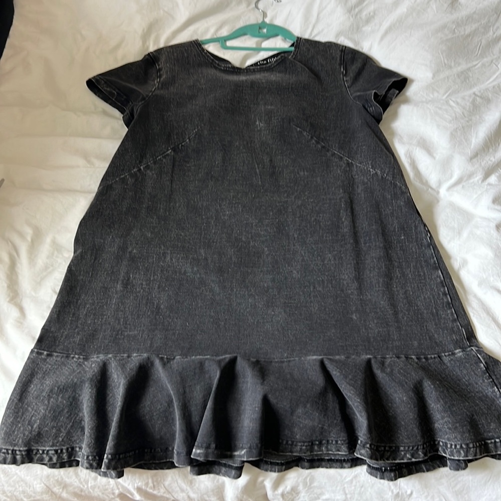 The Fifth Label Distressed Black Babydoll Dress